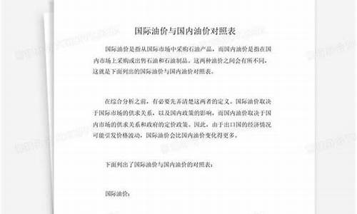 国际石油价格最新消息 俄罗斯_国际油价与俄罗斯油价比较